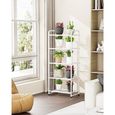 Étagère de rangement à 5 niveaux, étagère en métal pour garde-manger, blanc