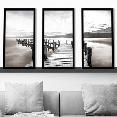 " Misty Morning Dock " 3 - Pieces