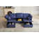 Calkins Modular Couch Sofa Storage Seats And Double Reversible Ottomans, Blue