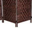 Écran d'intimité brun avec un design élégant. Rehausse le tissu à 6 panneaux muraux - brun. Ajoute du style aux espaces