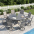 8-Person Outdoor Patio Dining Set With Swivel Chairs