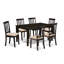 Ensemble de meubles de salle à manger 7 pièces comprenant une table de cuisine rectangulaire et 6 chaises de salle à manger en lin, cappuccino-1943080373-1943080370-1943080330