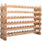 Paizlee 72 Bottle Solid Wood Open Shelving Wine Bottle Rack in Beige