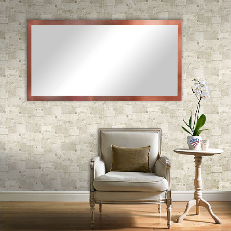 Ariyanna Medium-density Fiberboard Flat Mirror, 34" H x 63.5" W, Copper