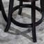 Tabouret pivotant à hauteur de comptoir 24 po, siège en tissu beige et dossier à lattes élégant, structure en bois franc-2139697225