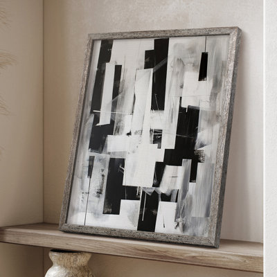 ABSTRACT Series XLII, reproduction encadrée - bois massif