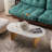 White Solid Wood Oval Coffee Table