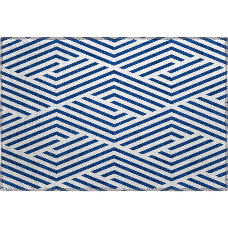Premium Machine Washable Cerrito AMF550 Navy Rug