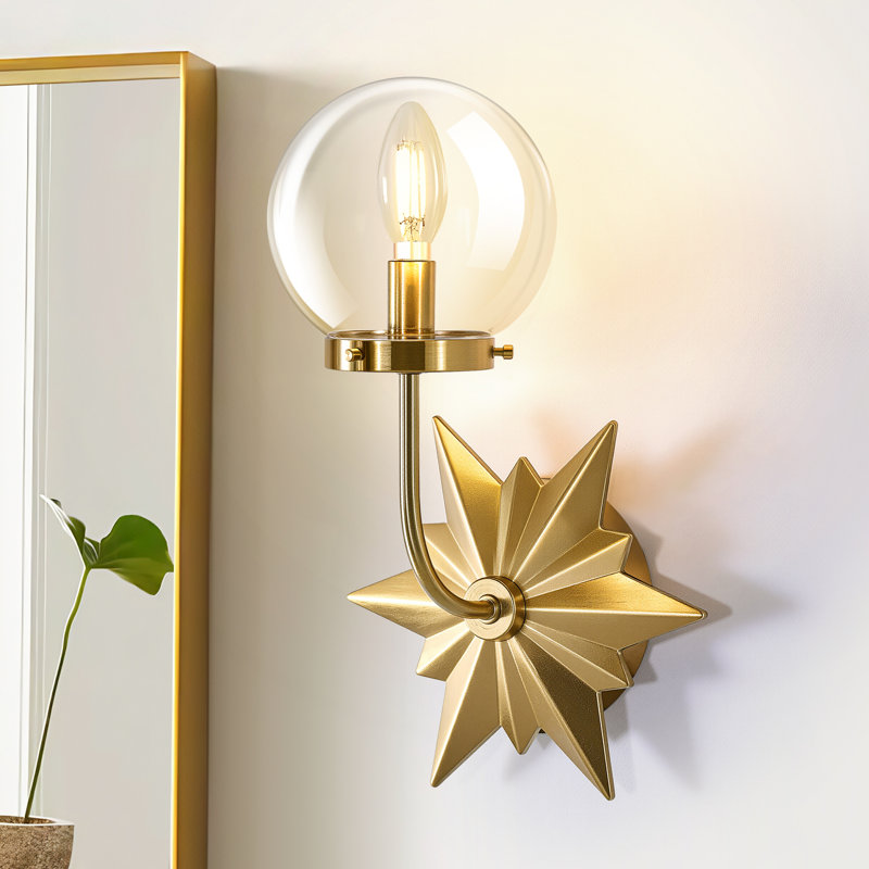 1-Light Iron Small Armed Sconce