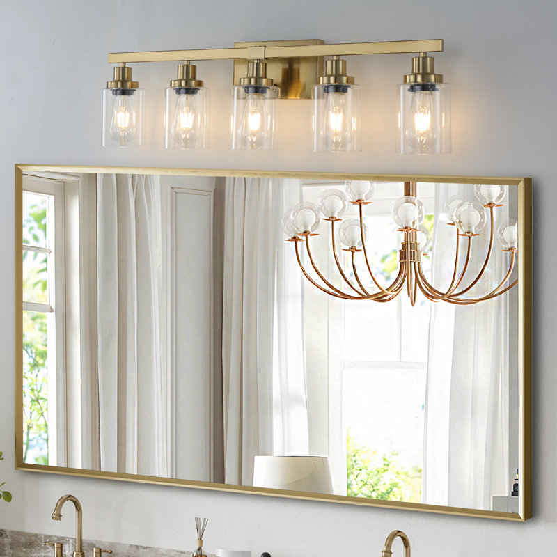 Éclairage pour meuble-lavabo en verre 5 lumières
