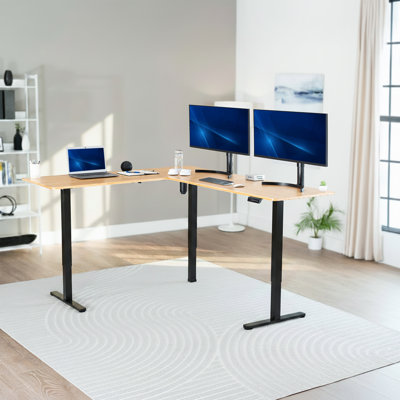 VIVO Electric Corner Standing Desk