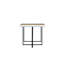 Table moderne à double texture - panneau de fibres à densité moyenne avec marbre et papier laqué à motif de bois, structure en métal noir robuste, table multi-usage 4 à 6 places pour la cuisine / coin repas / bureau à domicile
