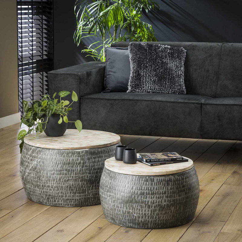 Boustrophedon Drum Coffee Table
