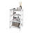 Charming White Bathroom Storage Shelf With 4 Shelves For Items Freestanding Efficient Setup Feature
