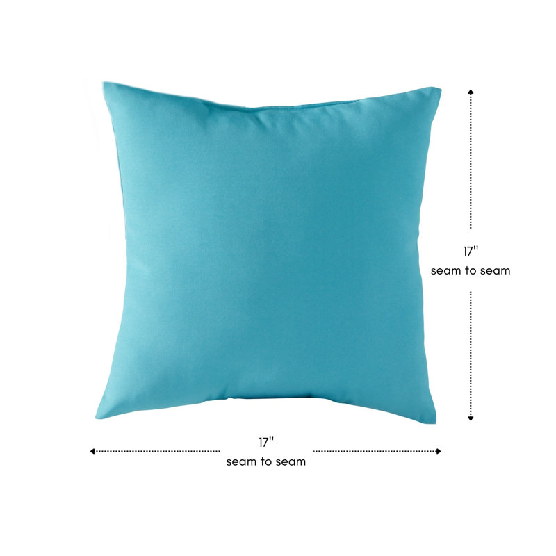 Covington Outdoor Square Pillow Cover & Insert, Teal