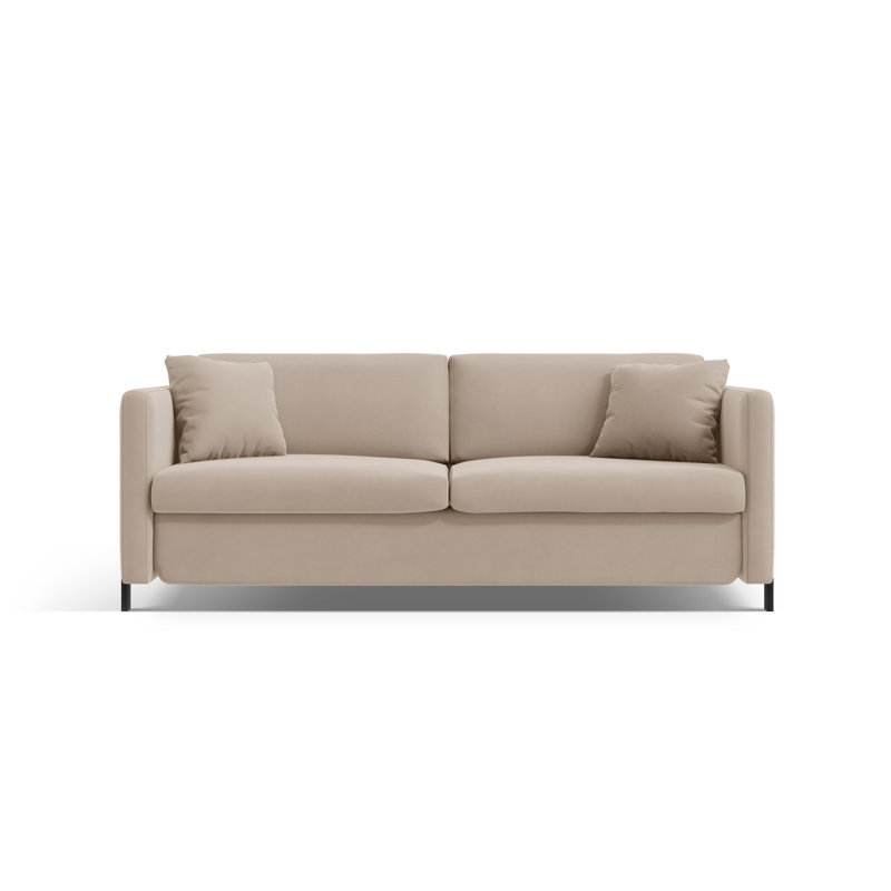 Bilek Velvet Sofa Bed, Beige, 4
