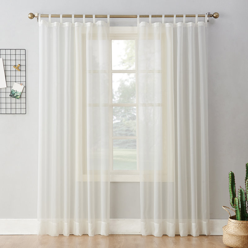 Wayfair Basics® Sheer Tab Top Curtain Panel