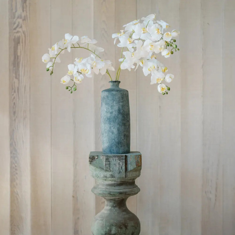 36" Artificial White Phalaenopsis Orchid Stems