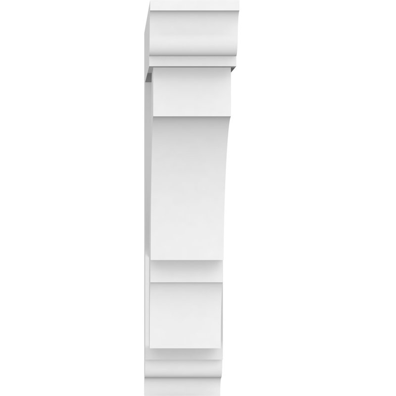 Support standard en PVC de qualité architecturale avec extrémités traditionnelles Balboa, H 24 po x l 5 po x P 18 po