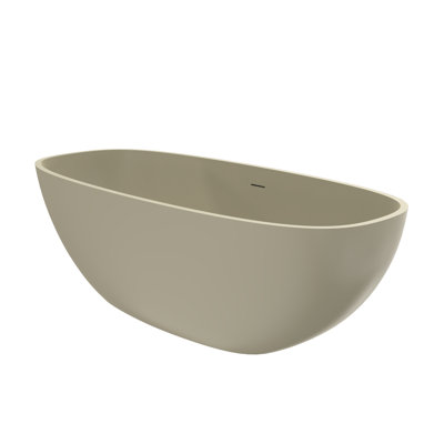 66.9 Inch Freestanding Solid Surface Soaking Bathtub for Ultimate Relaxation