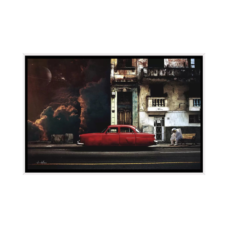 Gas by Rob Hakemo - Print on Canvas, 101.6 cm H x 66.04 cm W, White Framed