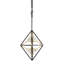 Mini-luminaire suspendu 1 lumière Marcia - noir mat / or français