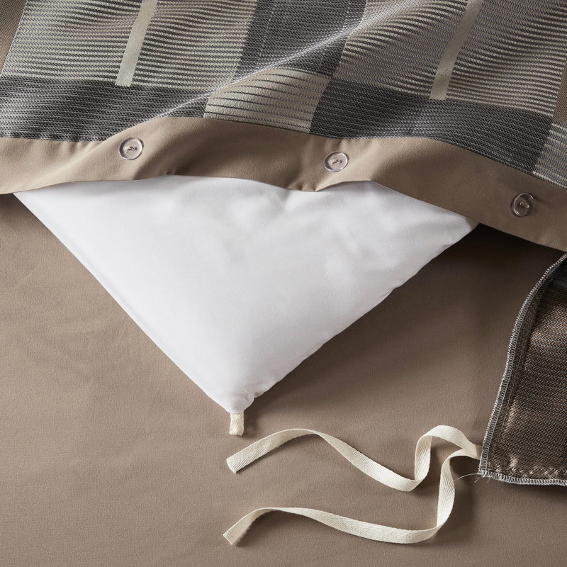 Édredon pour grand lit de 8 pièces en taupe, géométrique multicolore, damier classique, literie de luxe, bourré pour une chaleur toute l'année confortable