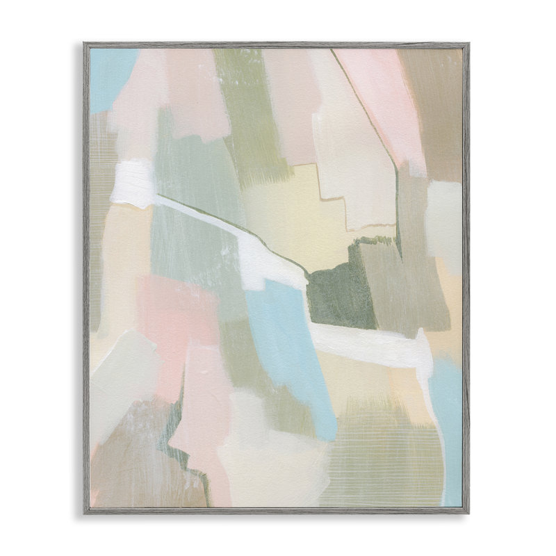 «Pastel Desert», art de la giclée abstraite encadrée par Grace Popp, H 14 po x l 11 po, Estampe numérique Farmhouse