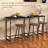 70" Long Bar Table with Charging Station, Industrial Style Rectangular Bar Height Pub Table with Steel Frame for Dining Room, Kitchen-1398172115