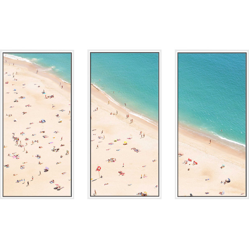 «Beach Veuillez V», ensemble de 3 reproductions encadrées sur toile, H 33,5 po x l 52,5 po x P 2 po