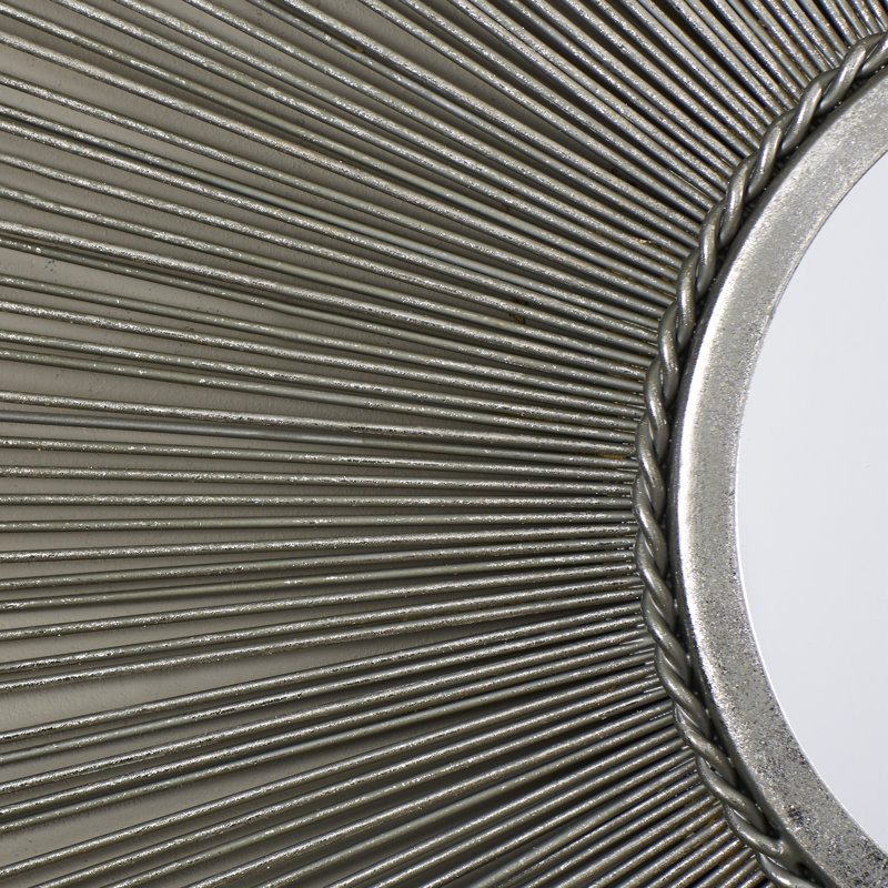 Kyle Metal Flat Wall Mirror, Silver