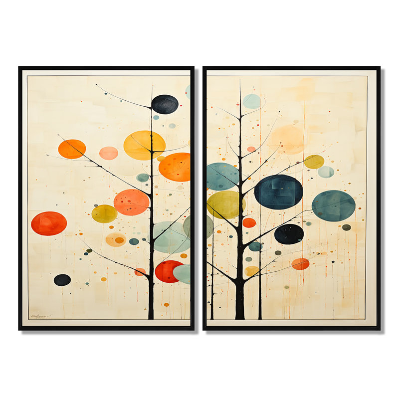 Chef-d'œuvre minimaliste beige Mid Century - décoration murale moderne, H 36 po x l 48 po, Impression encadrée flottante