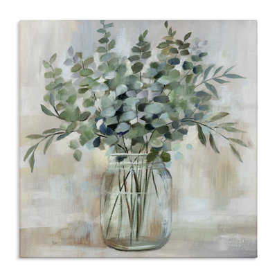 Art mural sur toile apaisant avec eucalyptus
