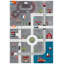 Tapis gris / bleu / rouge Hiles-1009822973