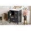 Meuble-lavabo moderne de 24 po avec lavabo en céramique, porte à fermeture en douceur, tablette de porte à double couche et 3 tiroirs-133144836