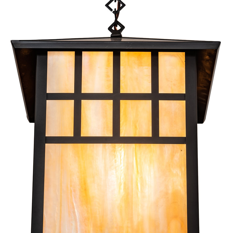 Luminaire suspendu rectangulaire 1 lumières lanterne