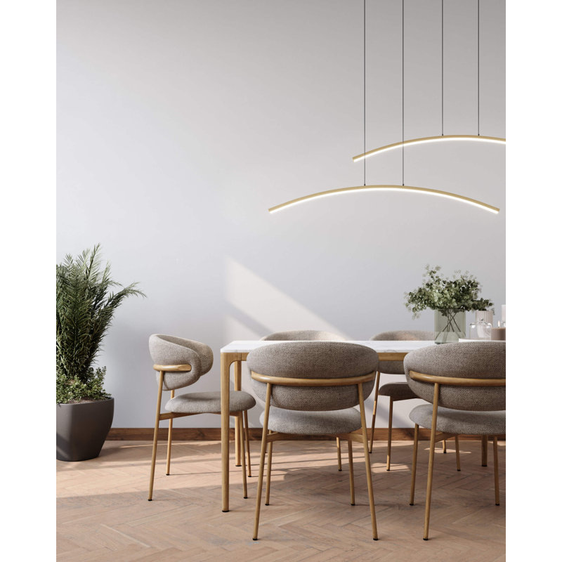 Luminaire suspendu simple à 1 lumière Kyniah, Or