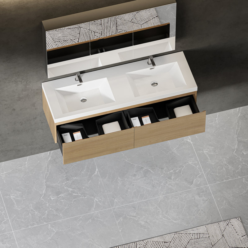 Ensemble de meuble-lavabo mural 60 po, 60"