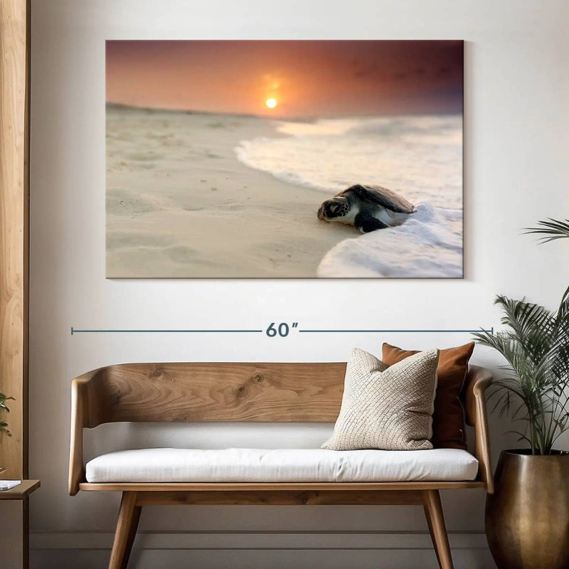 Brampt Turtle On The Shore, 34" H x 51" W