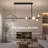 7 - Light Black LED Dimmable Linear Kitchen Island Pendant