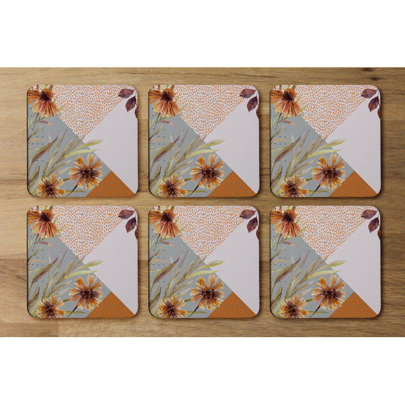 Square 6 Piece Coaster Set