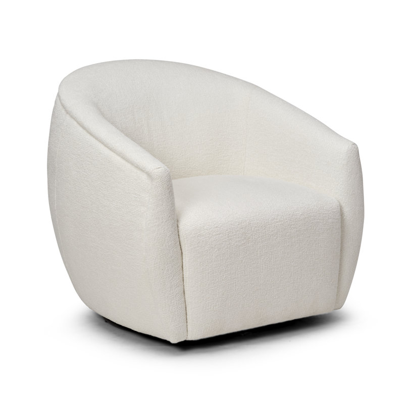 Fauteuil demi-tonneau pivotant rembourré Machayla