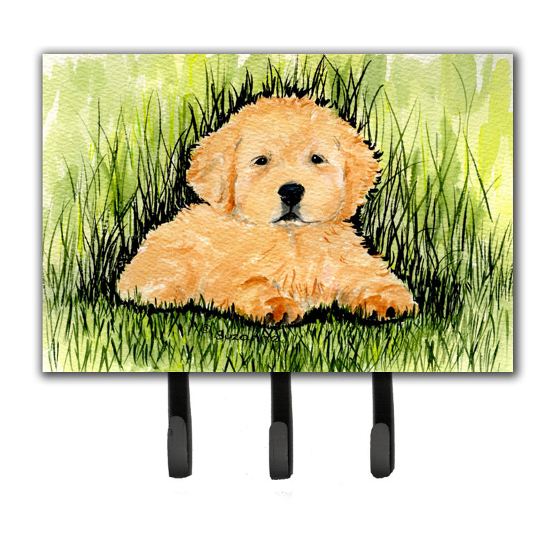Porte-laisse et crochet pour clé golden retriever