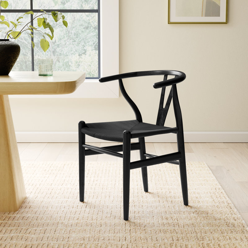 Fairbanks Windsor Back Side Chair, Black/Black
