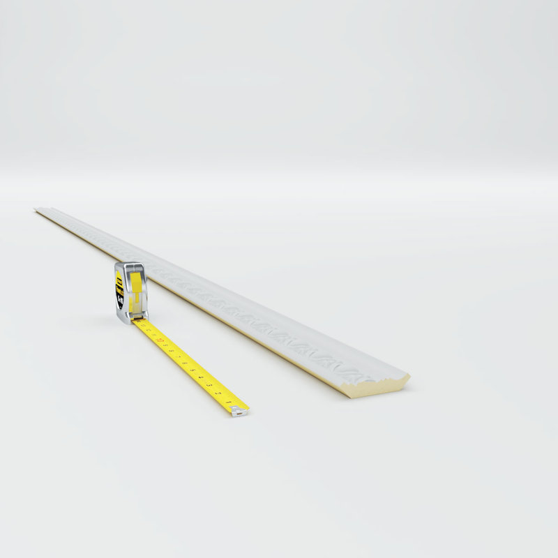 White Polyurethane Egg & Dart Crown Moulding 94.5"