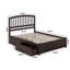 Lit plateforme avec rangement en bois massif et pied de lit Florio-487897722-487897721