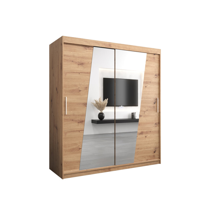 Douglassville 2 Door Manufactured Wood Wardrobe, 180cm H x 62cm D, Artisan