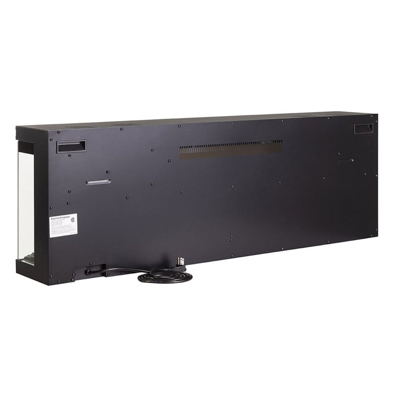Sideline Infinity 72" Black 3-Sided Smart Electric Fireplace