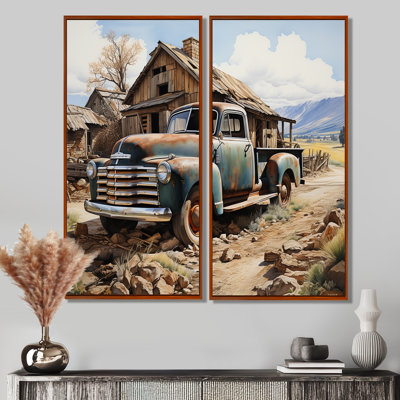 Élégance de camionnette de ferme - décoration murale grande camionnette