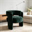 Fauteuil demi-tonneau incurvé avec pieds robustes-132206575